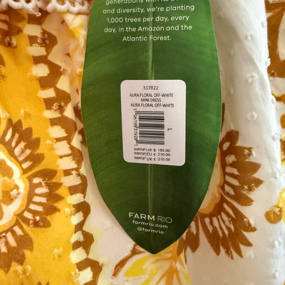 FARM Rio Yellow Floral Mini Dress - Picture 3 of 6